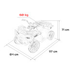 Elektrická Štvorkolka - 4x4 ATV WOLF - modrá